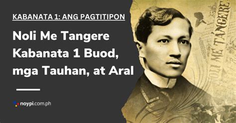 noli me tangere kabanata 1 buod at aral